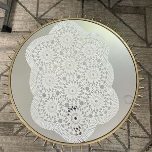 White Cotton Handmade Crochet Lace Tablecloth Doilies Table